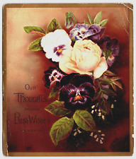 Our thoughts and our best wishes are with you, Victorian card picture