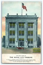 c1910 New Home Exterior Building Street Sioux City Tribune Vintage Iowa Postcard picture