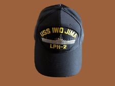USS IWO JIMA LPH-2 NAVY SHIP HAT U.S MILITARY OFFICIAL BASEBALL CAP U.S.A MADE picture