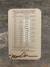 MUSE AIR 1981 Inaugural Day Wallet Sized  System Schedule Timetable picture