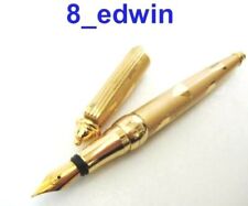 Stunning Gold fountain pen patterned with triangles JM picture
