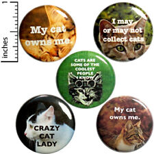 Cat Pins for Backpacks Cute Crazy Cat Lady Cat Lover Gift Set 5 Pack 1