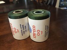 2 Olive Green Empeco Mercerized Cotton Thread USA 1700 Yard Per Tube Size 00 VAT picture