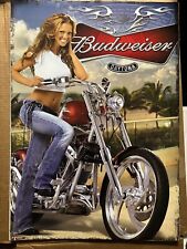 Biker Babe- Vintage promo Daytona poster from Budweiser picture