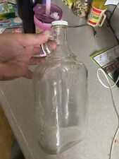 Vintage Ron-Core Glass Grapevine Embossed Wine Bottle Jar 1/2 Gallon 2 Handles picture