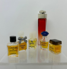 (6) Vntg Designer Perfumes mini Cardin Gres Carven Balenciaga Guerlain Ferragamo picture