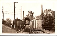 Real Photo Postcard Covered Bridge in Woonsocket, Rhode Island picture