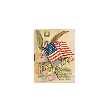 c.1898 Chase Sanborn Tea Coffee Ad History American Flag Booklet Stars Stripes picture