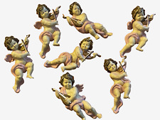 Set of 5 Antique 10.5” Baroque Putties/Cherubs/Angels Christmas Tree Ornaments picture
