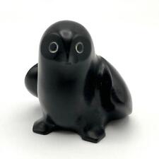 Vintage Boma Canada Haida Reproduction Small Carved Black Resin Bird 6.5cm H picture
