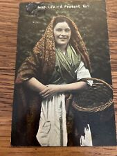 Irish Life A Peasant Girl ea1900’s Vintage British Postcard Unposted RPPC 202a picture
