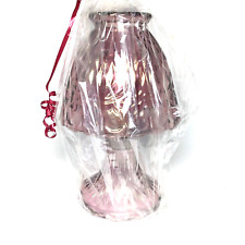 Vintage Iridescent Amethyst Glass 3/piece Fairy Lamp/votive Holder 9'' Tall picture
