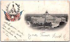 VINTAGE POSTCARD PATRIOTIC PRIVATE MAILING CARD POSTED 1898 U.S. CAPITOL 1902 picture