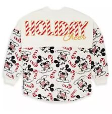 Disney Mickey Mouse Holiday Cheer Spirit Jersey Sweater Candy Cane Christmas picture