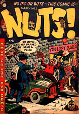 NUTS #1 1954 PREMIER SIMILAR TO MAD MAGAZINE RARE ESOTERIC PARODY 120923 picture