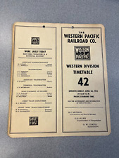 Apr 1955 Western Pacific Railroad Co. Western Division Employ Time Table No. 42 picture