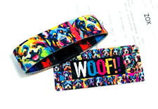 ZOX **WOOF** Silver Strap Medium Wristband w/Card NIP DOGS picture