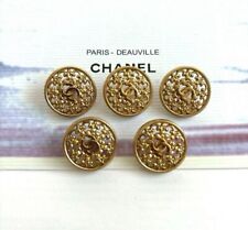 CHANEL vintage buttons Gold 22mm set of 5 picture