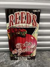 VTG Card Seed Co Reed’s Tomato Seeds Corrugated Metal Sign picture