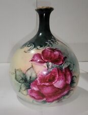 Antique Hand Painted Rose Vase picture