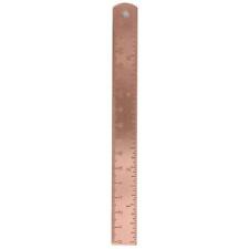 Straight Ruler Vintage Brass Handy Straight Ruler Metal Copper Bookmark with ... picture