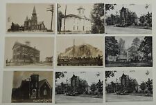 Lot(9) 1911 Real Photo Bicycle Fire Truck Mason City Iowa Olney MD Church picture