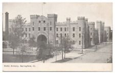 Springfield Illinois Vintage Postcard State Armory Unposted Black and White picture