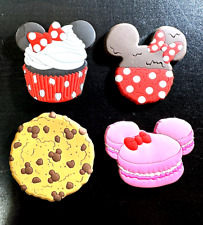 Disney Parks Minnie Mouse Bakery Refrigerator Magnet Set of 4 Vinyl Cupcake picture