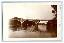 c1910's Des Moines IA, 6th Avenue Bridge And River RPPC Photo Antique Postcard picture