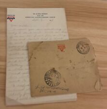 WWI AEF letter Bat D 147 FA been on the front, in hospital with shell shock. picture