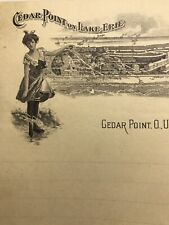 1920’s Cedar Point On Lake Erie Amusement Park Sandusky Ohio Letterhead - Unused picture