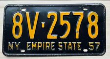1957 New York License Plate  - Nice Original Paint picture