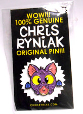 NEW 100% Geniune Bat Eating a Donut Friendly Monster Enamel Pin by Chris Ryniak picture