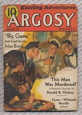 Argosy May 9, 1936 Vintage Pulp Magazine Very Good Plus picture