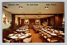 Colby KS-Kansas, Murphy's Café, The Gold Room, Vintage Postcard picture