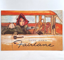 Vintage 1956 Ford Fairlane Series Victoria Sunliner Color Automotive Brochure picture