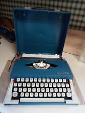 Vintage Royal Sprite Portable BLUE Typewriter with Case 1970s Japan GUC picture