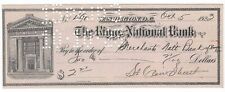 St. Clair Street Signed Check Commanding Officer N.Y. - Nome AK Flight of 1920 picture