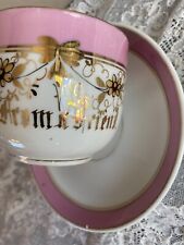 Pink and Gold Vintage Friendship teacup and Saucer picture
