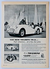 1956 Triumph TR 3 Convertible Vintage The New TR3 Original Print Ad 8.5 x 11