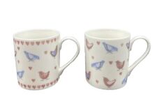 Queens By Churchill Alex Clark Mellow Yellows Love Birds Fine China Set Of 2 NEW picture