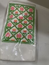 Vintage Hallmark Guest Towel Napkins Mid Century Floral 12 Count Pink picture