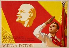 1962 Soviet Child Pioneer Patriot Lenin Propaganda Postcard Unposted picture