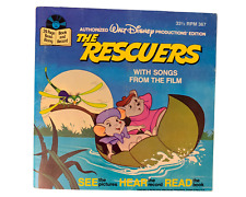 Walt Disney The Rescuers Read Along Book and Record 1977 picture