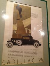 Cadillac V Automobile Car magazine advertisement matted and mounted picture