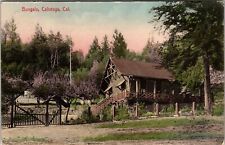 Calistoga CA-California Scenic Bungalo No Trespass Sign on Gate Vintage Postcard picture