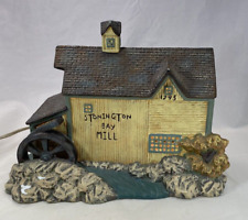 Lang and Wise Folk Art Village House Stonington Bay Mill Lighted 1st ED picture