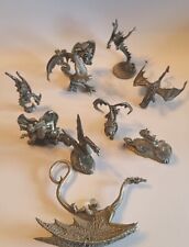 LOT OF 9 PEWTER FANTASY DRAGONS  SPOONTIQUES PARTHA RAWCLIFFE ETC. picture