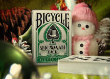 Bicycle Snowman (Green) Playing Cards - Christmas picture