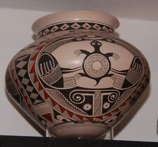 Dramatic Large Turtle Polychrome Design Olla by Hector Gallegos Sr., Mata Ortiz picture